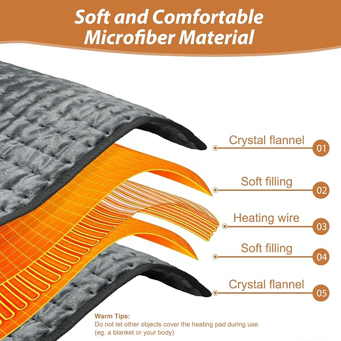 Electric Heating pad for Back Neck Shoulder Knee Arms Legs- Electric Heat Pads - Image 3