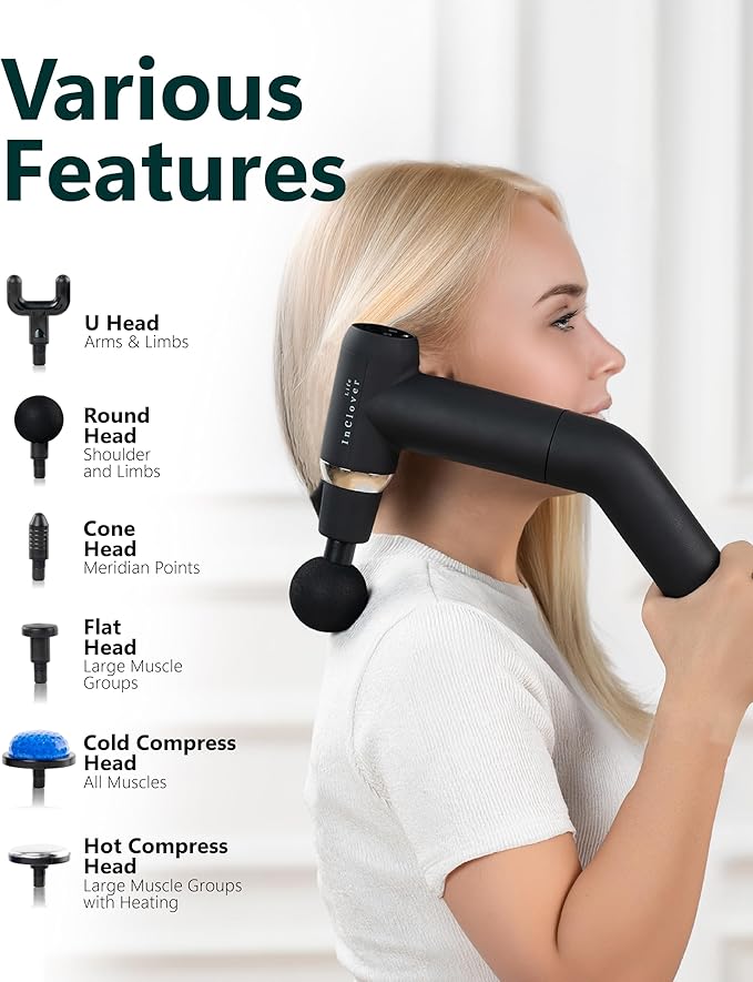 Massage Gun with Detachable Extension Handle - Image 4