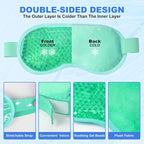 candyfouse 2Pack Cold Cooling Eye Mask, Reusable Hot Colder Therapy Gel Bead - Image 3