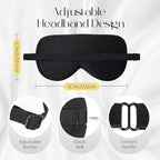 ZIMASILK 2 Pack 100% Natural Silk Sleep Mask, Adjustable Super-Smooth Soft Eye - Image 4