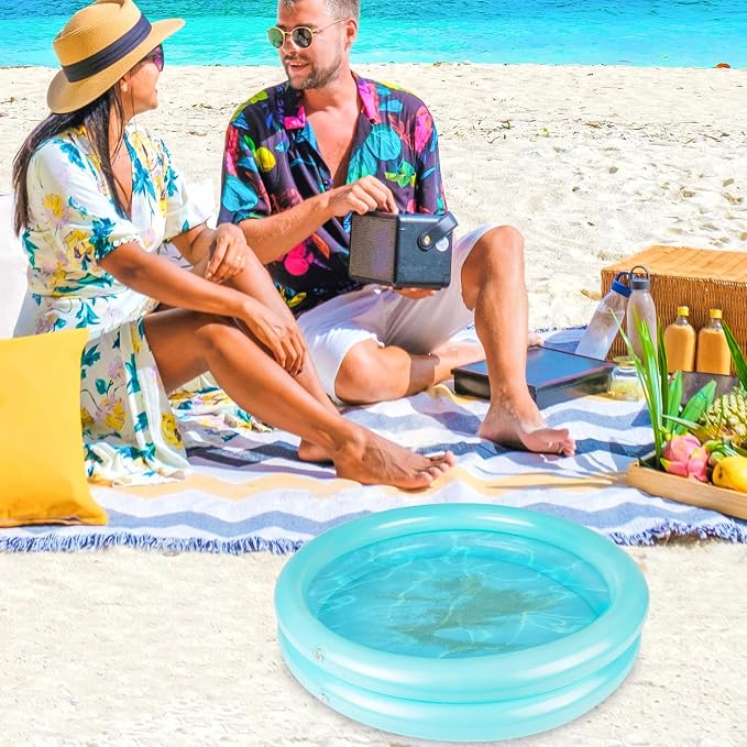 2 Pack Inflatable Pool Foot Bath Basin, Swimming Pool Clean Feet, Foot Soaking - Image 4
