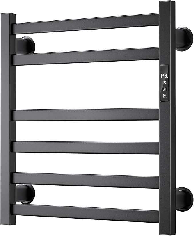 Electric Towel Warmer Wall Mounted, 6 Bar Heated Towel Rack by Unknown