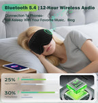 Sleep Mask with Headphones Bluetooth 5.4, LC-dolida Wireless Music Eye Mask - Image 3
