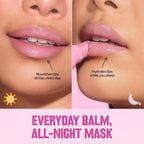 Revlon Glimmer Lip Treat Balm + Mask, Overnight Peptide Lip Treatment, 001 - Image 8