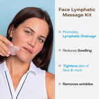 Bruizex Lymphatic Drainage Face Massager Set: Rose Quartz Face Roller & Gua Sha - Image 2