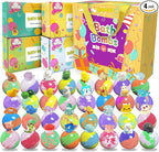 Bath Bombs for Kids with Surprise Inside, 32 Pack Kids Bath Bombs with Land & by Lisotera