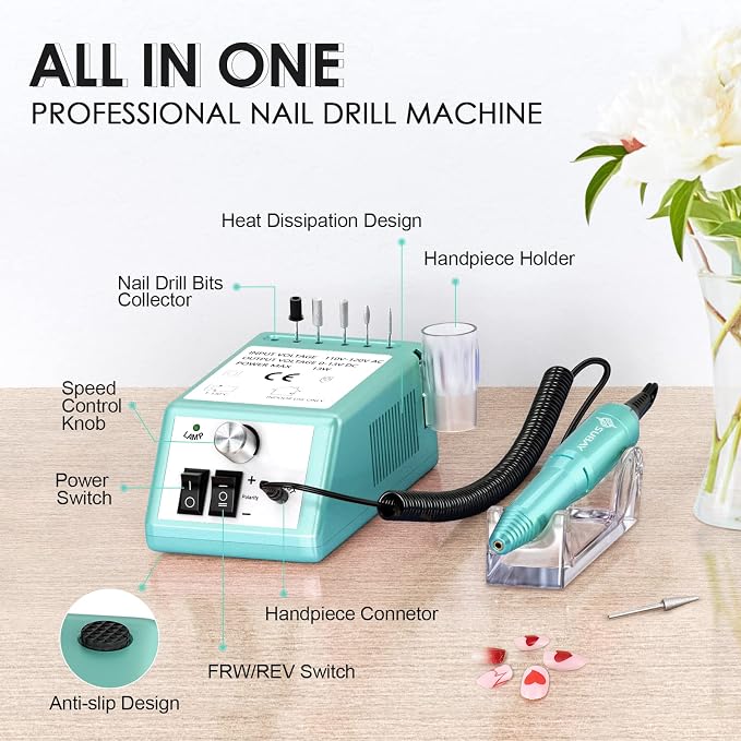 SUBAY Professional Finger Toe Nail Care Electric Nail Drill Machine Manicure - Image 2