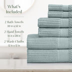 Springtree Home 100% Cotton Bath Towel Set | 6 Piece Set | Absorbent & - Image 2