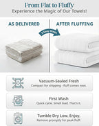 Casa Platino 100% Cotton Luxury Bath Towel Set 8 Pieces - Image 3