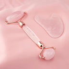 Kate Eve Rose Quartz Face Roller & Gua Sha Set – Luxury Facial Spa Gift - Image 3