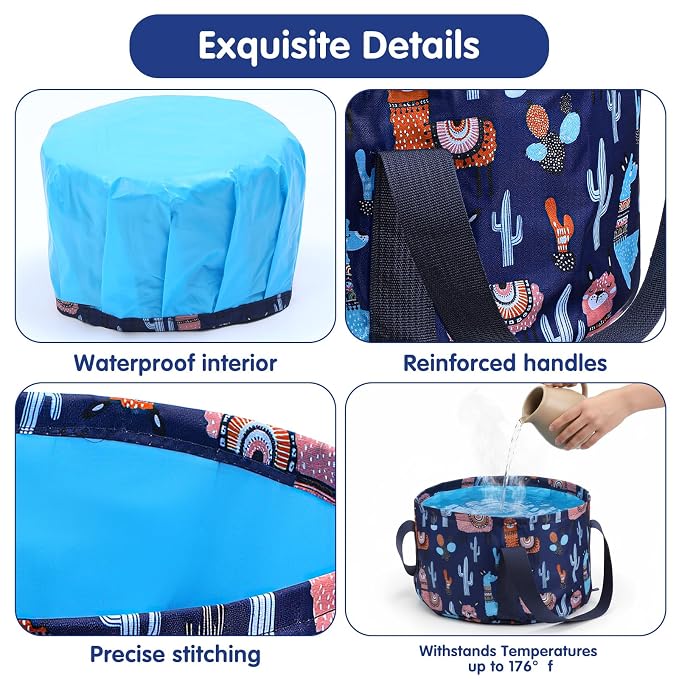 Molain Foldable Bucket for Soaking Feet, Portable Foot Bath Tub Spa Basin - Image 3