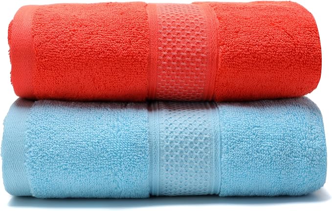 Cotton Bath Towels Set, 2-Piece Set Super Absorbent Quick Drying, Suitable - Image 4