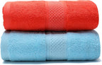 Cotton Bath Towels Set, 2-Piece Set Super Absorbent Quick Drying, Suitable - Image 4