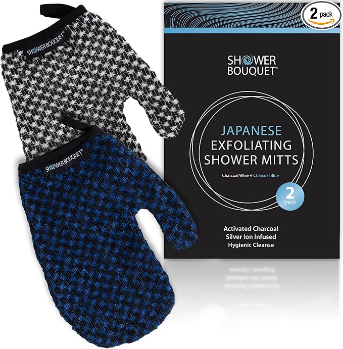 Japanese Exfoliating Mitt 2-Pack by ShowerBouquet%C2%AE