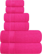 Elvana Home Ultra Soft 6 Pack Cotton Towel Set, Contains 2 Bath Towels 28x55 by Unknown