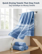 LANE LINEN 100% Cotton 4 Pack Bath Towels - Image 7