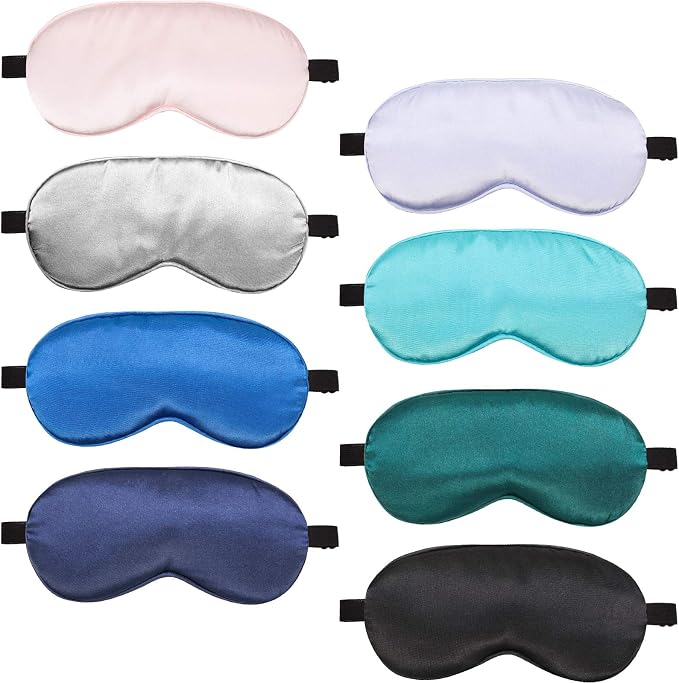 BBTO 8 Pcs Sleep Mask, Silk Eye Mask by BBTO