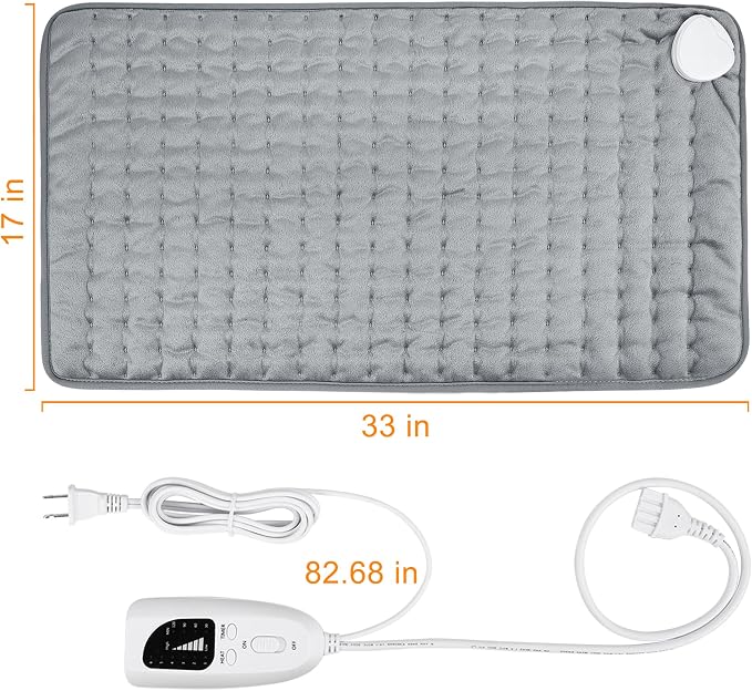 33"x17" Electric Heating pad for Back Neck Shoulder Knee Arms Legs- Electric - Image 2