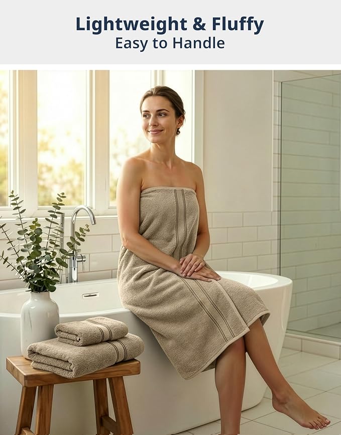 LANE LINEN Luxury Bath Towels Set - Image 2