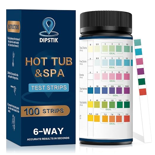 Dipstik Pool & Spa Test Strips - 6 in 1 Water Test by DIPSTIK