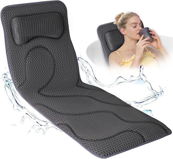 Poemland Full Body Bath Pillow for Tub -Soft Bathtub Pillow for Full Back - Image 9