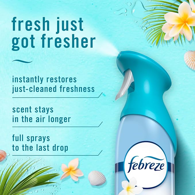 Febreze New & Improved Air Mist Bora Bora Waters, Air Freshener, Home and - Image 3
