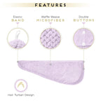 SimpleField 2 Pack Microfiber Hair Towel Wrap - Image 3