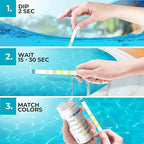Varify 7 in 1 Pool and Spa Test Strips- Easy to Use Water Testing Kit - Image 3