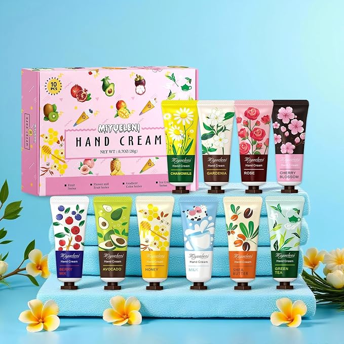 10 Pack Hand Cream Gift Set, Mothers Day Gifts, Moisturizing Hand Lotion Travel - Image 2