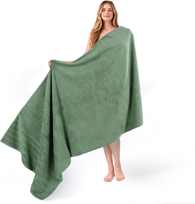 American Soft Linen 35x70 Jumbo Large Bath Towel, 600 GSM 100% Cotton Turkish by AmericanSoftLinen