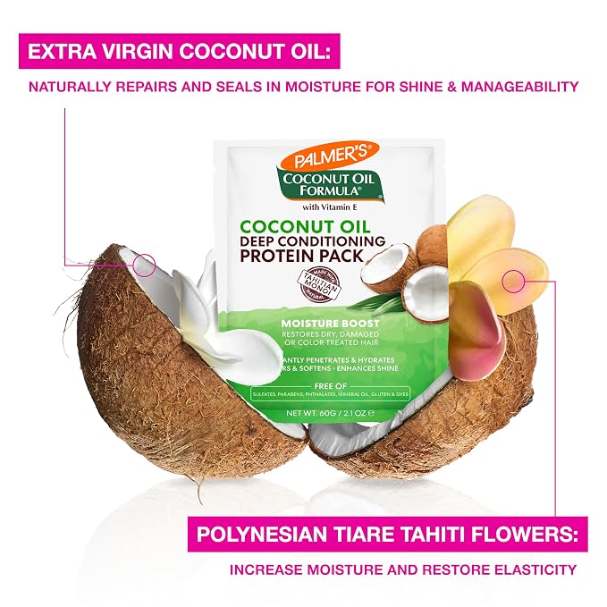 Palmer's Coconut Oil Formula Moisture Boost Protein Pack, Hair Treatment - Image 6