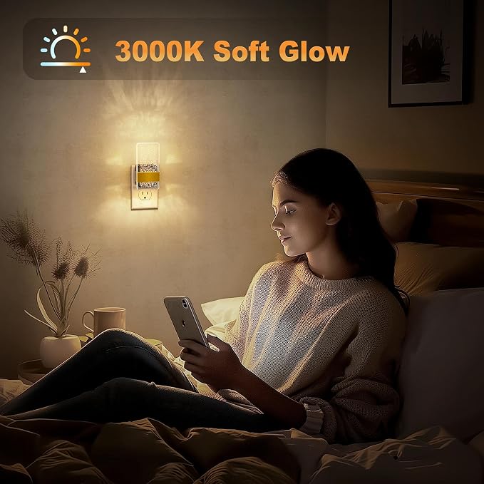 JandCase Night Lights Plug into Wall, Dusk to Dawn Sensor, 3000K Soft White LED - Image 5