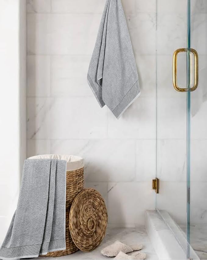 Belizzi Home Ultra Soft 2 Pack Oversized Bath Towel Set 28x55 inches, 100% - Image 4