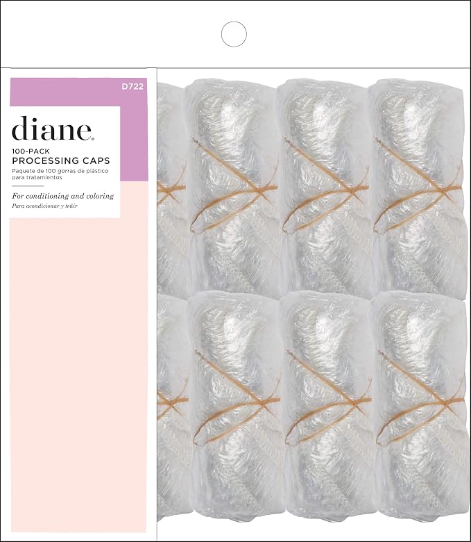 Diane Disposable Clear Processing Hair Caps, by Diane