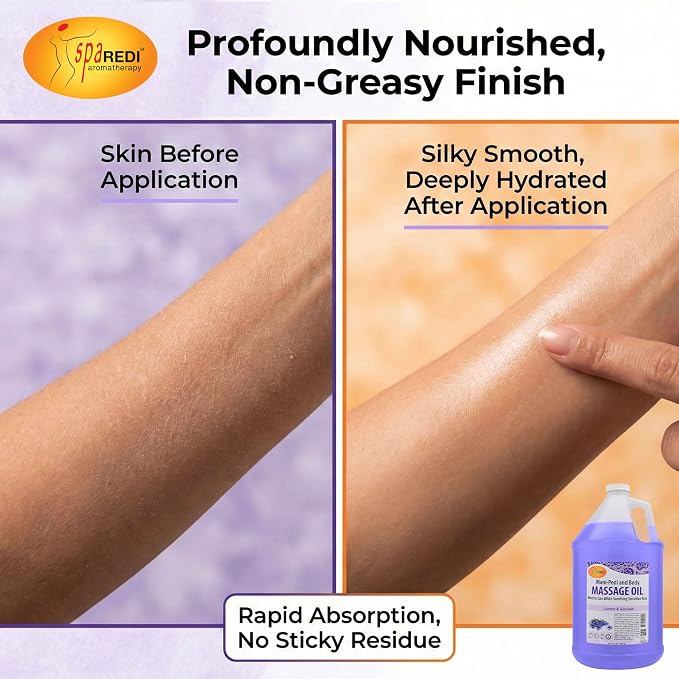 SPA REDI - Massage Oil, Lavender Wildflower, 128 Oz Professional Pedicure - Image 6