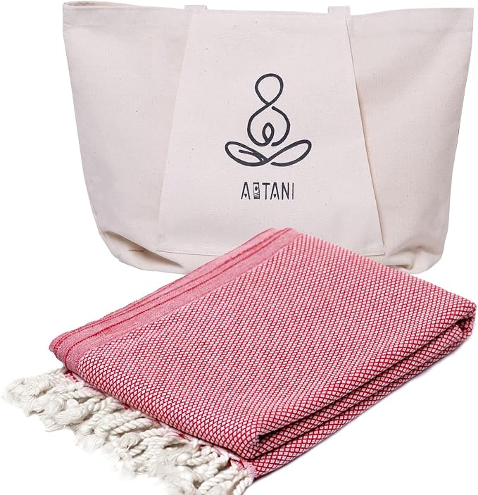ATANI 69x35 in Oversized Turkish Beach Towel Set - Image 10