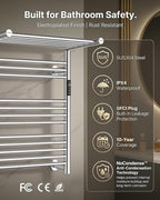 High-Density Foldable Heated Towel Rack, Smart Dual-Zone App/Voice Control - Image 4