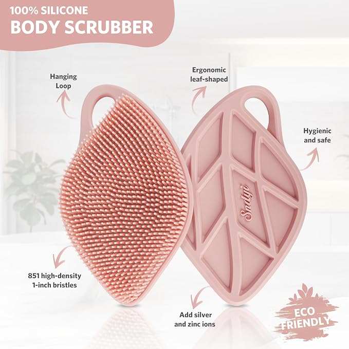 Sndyi Silicone Body Scrubber, Gentle Exfoliating Body Scrubber - Image 2