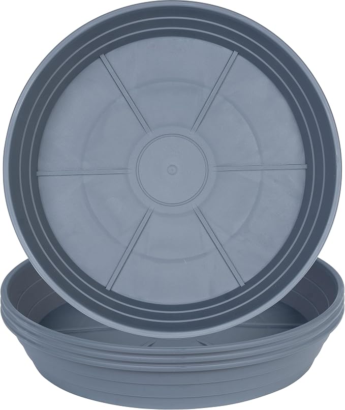 LWALRS Plant Saucer 14 Inch 4 Pack 6 8 10 12 14 16 18 20 25, Plastic Plant Trays by LWALRS