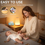 Auxmir LED Night Light 2 Pack Bedside Lamp Touch and Remote Control Dimmable - Image 6