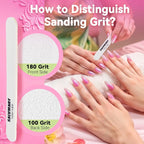 Professional Disposable Small Nail Files 100/180 Grit Double Sided White Emery - Image 4