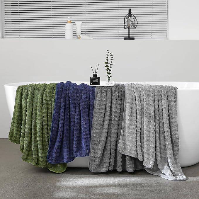 KBY Bath Towels Set 6 Piece 40x80 Inches，2 Extra Large Bath Sheets 2 Hand - Image 8