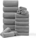 Hailea 18 Piece Family Bath Towel Set Include 6 Bath Towels, 6 Hand Towels and by Hailea