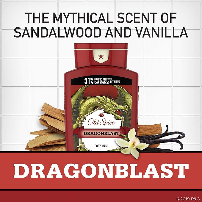 Old Spice Body Wash for Men, Wild Collection Dragonblast Scent, 21 Fl Oz - Image 4