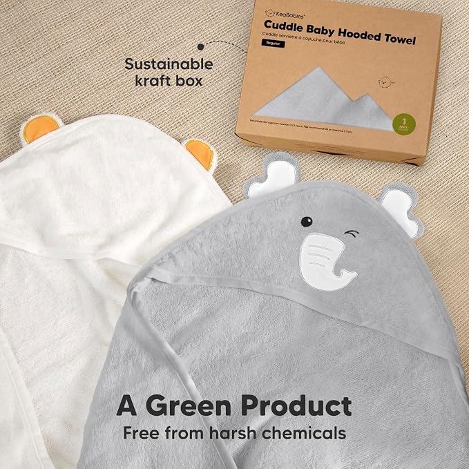 KeaBabies Hooded Baby Towel for Newborn - Image 8