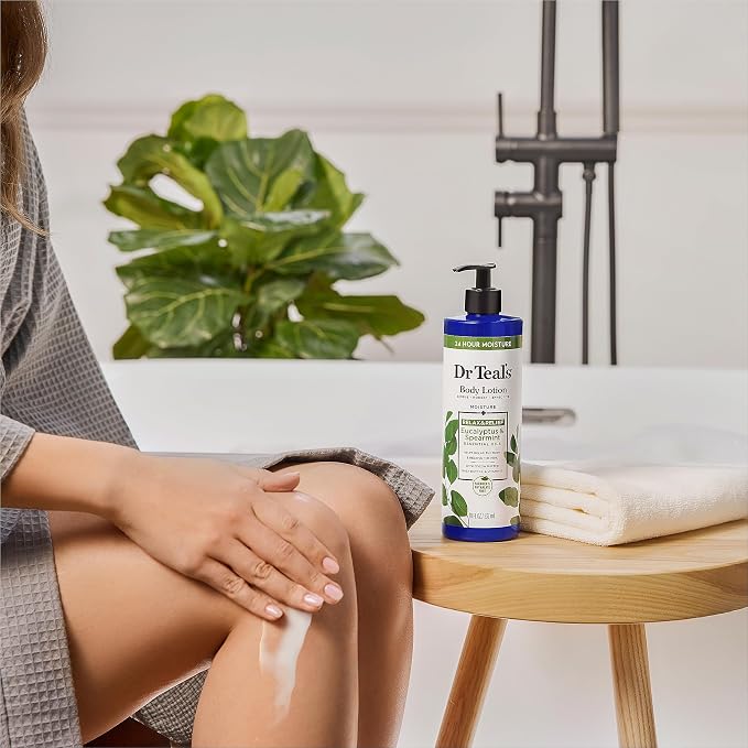 Dr Teal's 24 Hour Moisture+ Body Lotion, Eucalyptus & Spearmint & Essential Oils - Image 5