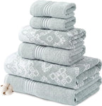 Modern Threads Charlize 6-Piece 100% Cotton Towel Set – Reversible Yarn Dyed by ModernThreads