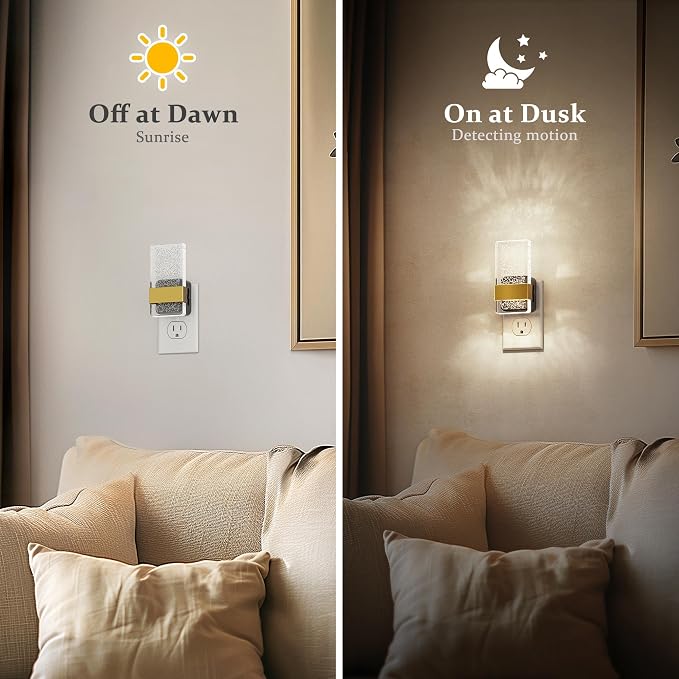 JandCase Night Lights Plug into Wall, Dusk to Dawn Sensor, 5000K White LED - Image 3