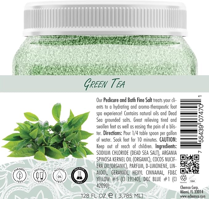 SPA REDI - Detox Foot Soak Pedicure and Bath Fine Salt, 128 Oz - Made - Image 8