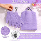Anezus Exfoliating Back Scrubber Bath Gloves Set, Exfoliating Shower Towel - Image 5
